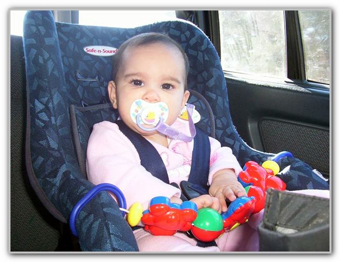 Baby Ebony in Car Seat Camping at Lake Clifton 1